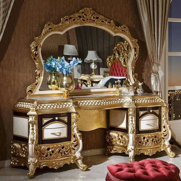 European style court solid wood dressing table - Image 4