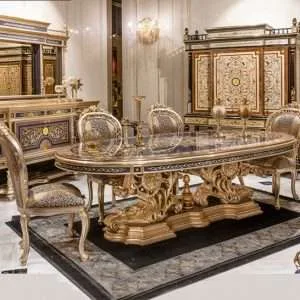 European-style luxury large dining table