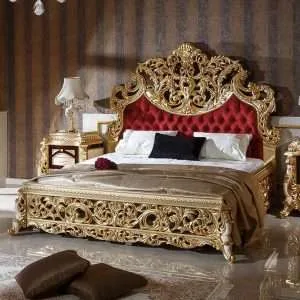 Luxury European-style solid wood bed
