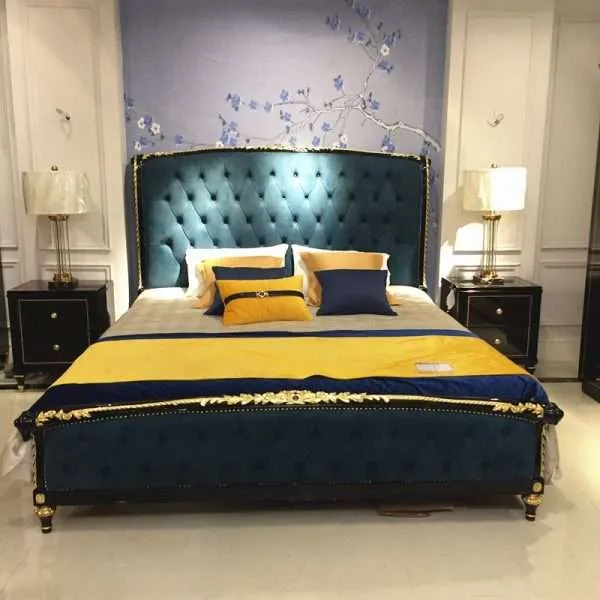 Light blue wedding bed