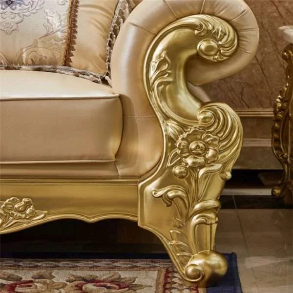 Luxury golden L shape sofa set - Image 2