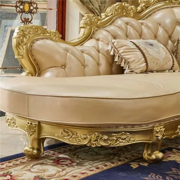 Luxury golden L shape sofa set - Image 4