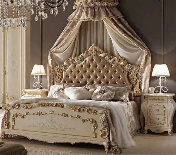 Luxury white queen bedroom set