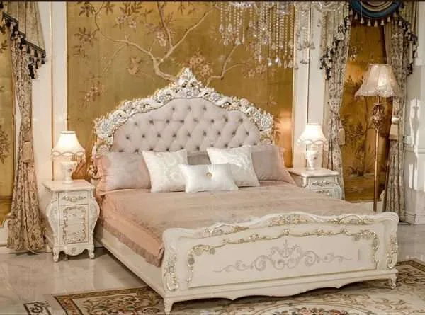 Luxury white queen bedroom set