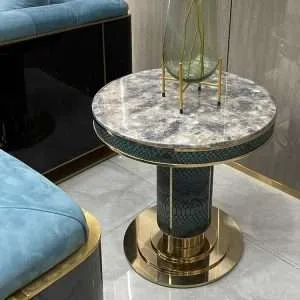 Luxury blue italy brand side table