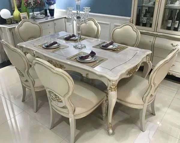 Luxury classic style dining table and chairs - Image 2