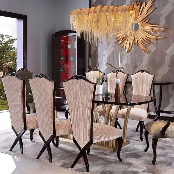 Luxury dining tables and chairs set