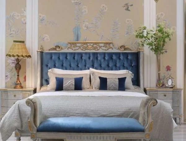 Luxury italy bed furniture
