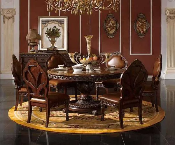 Luxury antique dining table set