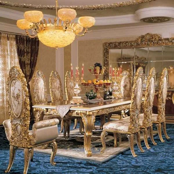 Luxury italian villa dining table set