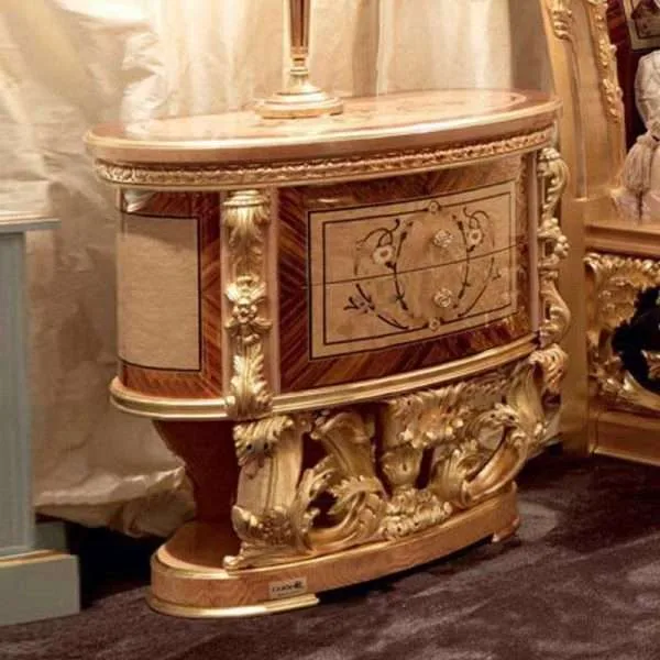 Luxury gold italian side table