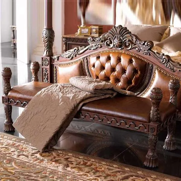 Luxury vintage bed end stool