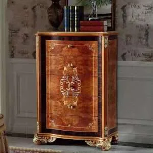 Luxury 5 drawer antique Bedroom cabinet