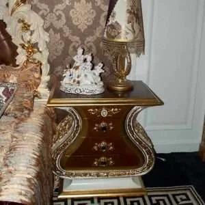 Luxury antique golden nightstand