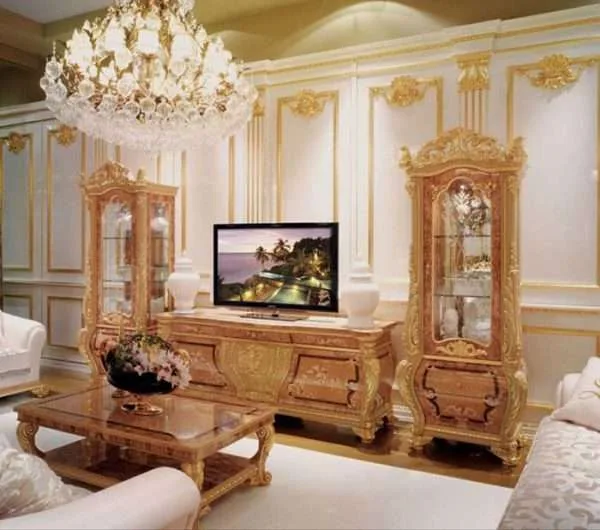 Luxury gold classic tv stand