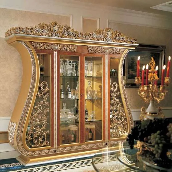 Luxury golden coaster cabinet