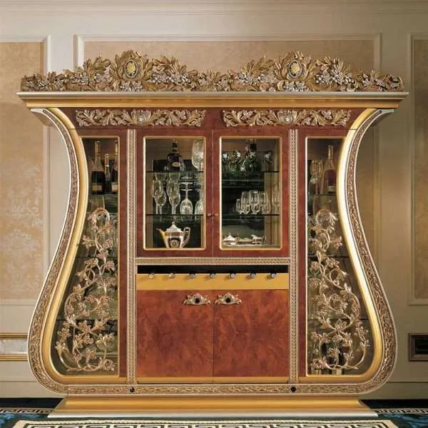 Luxury classic four door wine cabinet