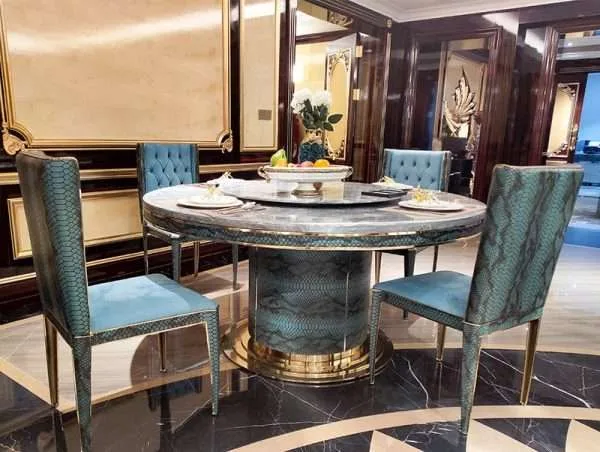 Luxury modern italy round dining set