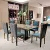 Luxury Italy blue rectangle dining table