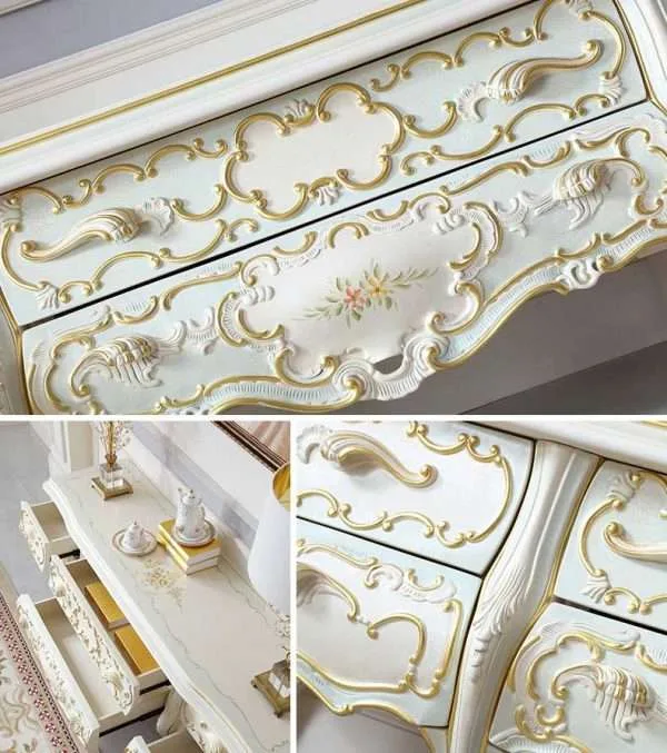 Luxury wooden white vintage TV sideboard - Image 6