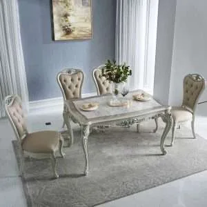 Home 20 Luxury wood grain dining table set