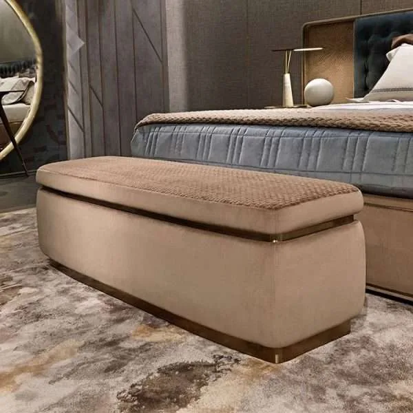 Luxury Bed End Stool Storage Ottoman - Image 2