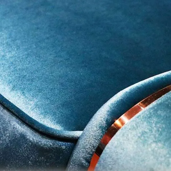 Luxury french navy blue button tufted sofa - Image 3