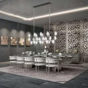 Luxury 10 persons dining table set