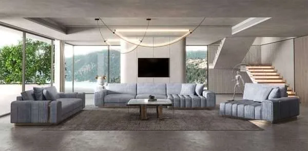 Gray sofa set furniture luxury sofa set