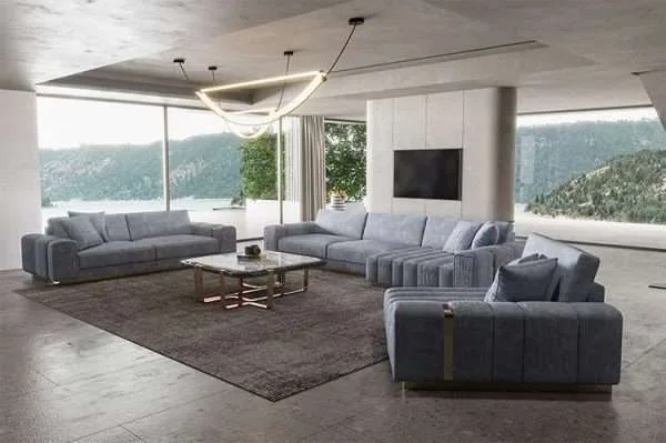 Gray sofa set furniture luxury sofa set