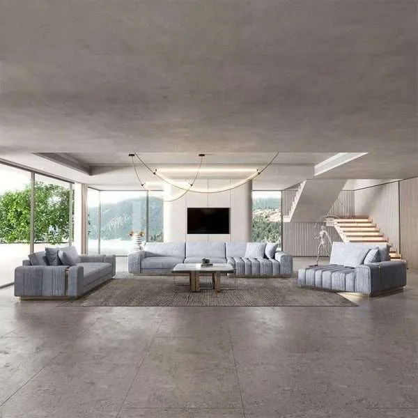 Gray sofa set furniture luxury sofa set