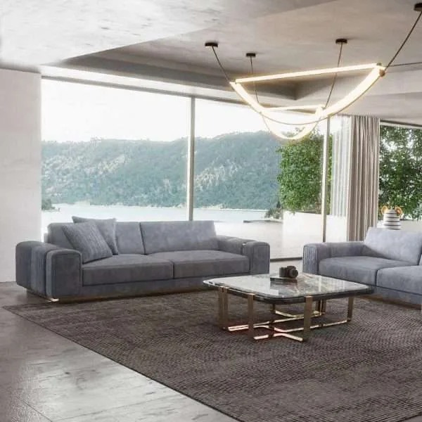 Gray sofa set furniture luxury sofa set