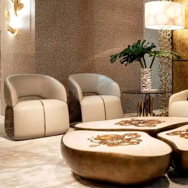 Luxury single armchair modern leather accent chairs
