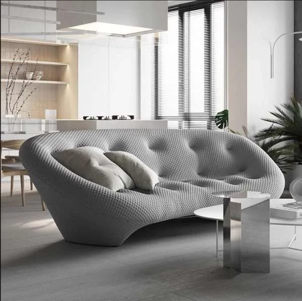 Luxury modern curved reclining sofa, curved reclining sectional sofa for small space decor ideas