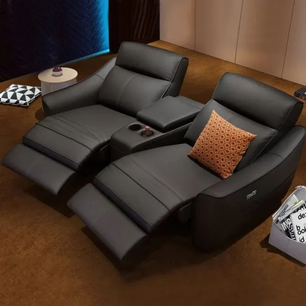 Luxury leather home theater sofa 0852