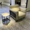 Luxury beige sofa with accent chairs 5107