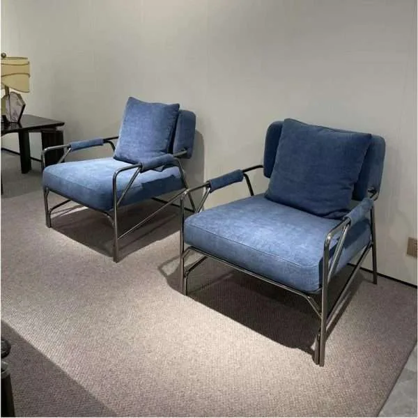 Luxury Modern Style Light Blue Sofa Chairs 5123