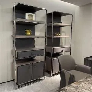 Luxury living room storage cabinet bookcases