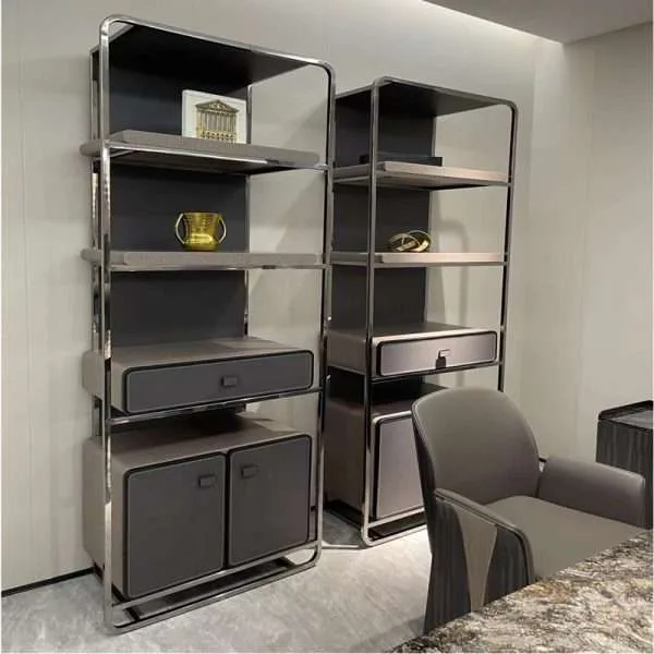 Luxury living room storage cabinet bookcases