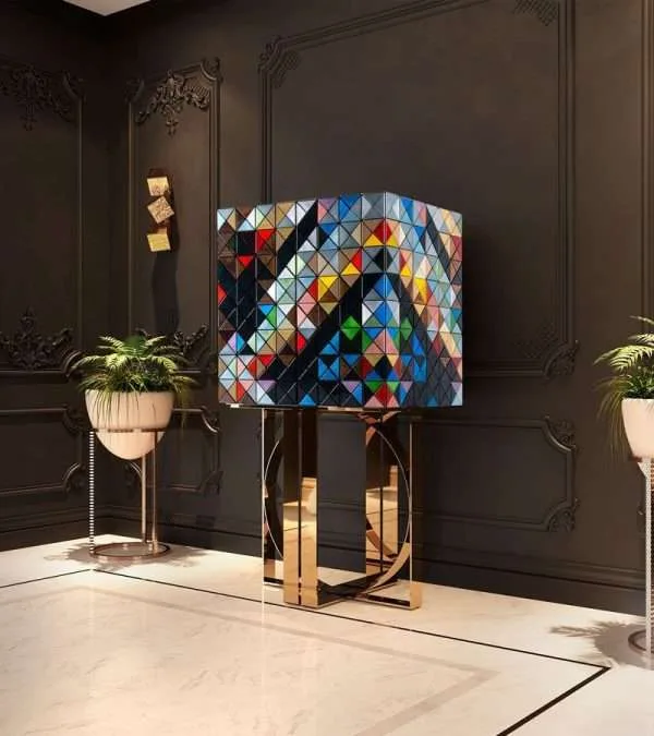 luxury Mosaic Personalized Storage Cabinet