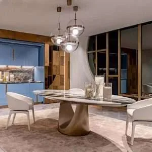 Luxury Oval Dining Room Table Set