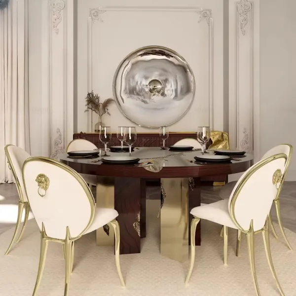 Luxury round artisan exclusive bespoke dining table - Image 2