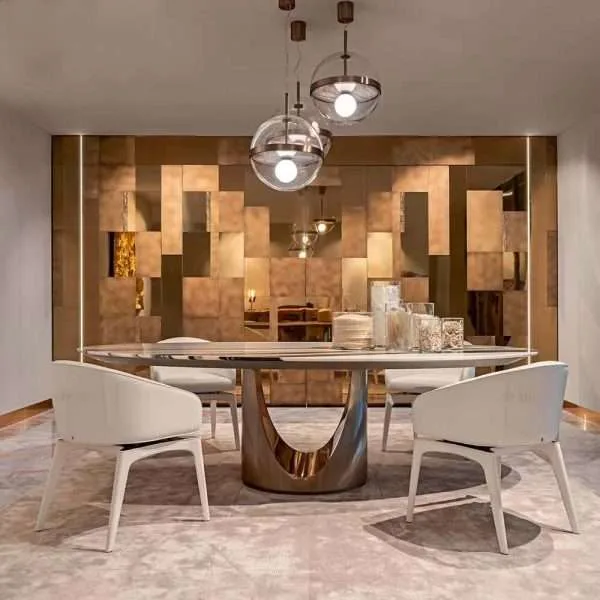 Luxury Oval Dining Room Table Set - Image 2