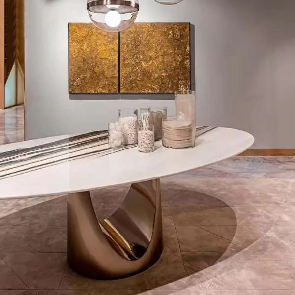 Luxury Oval Dining Room Table Set - Image 3