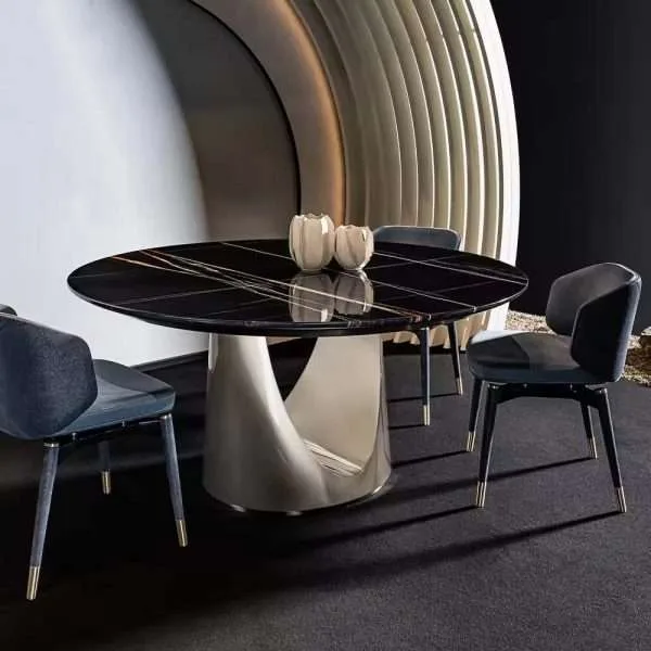 Luxury Oval Dining Room Table Set - Image 5