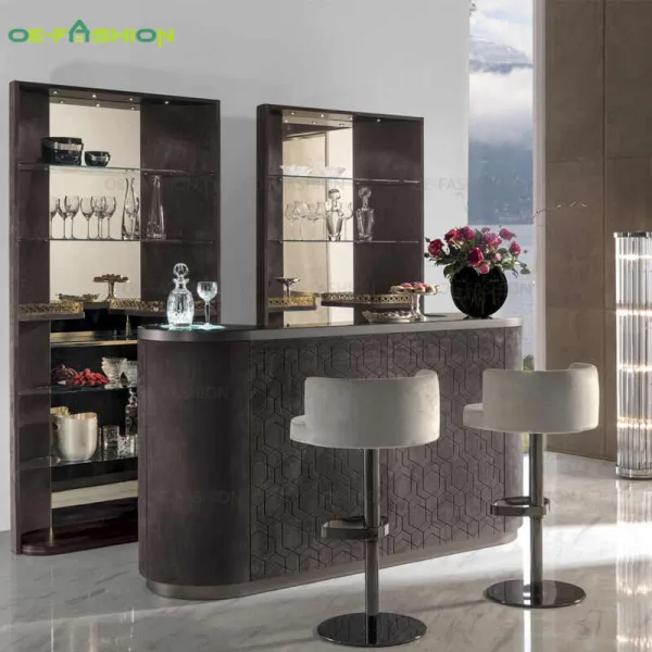 Luxury stainless steel high bar table