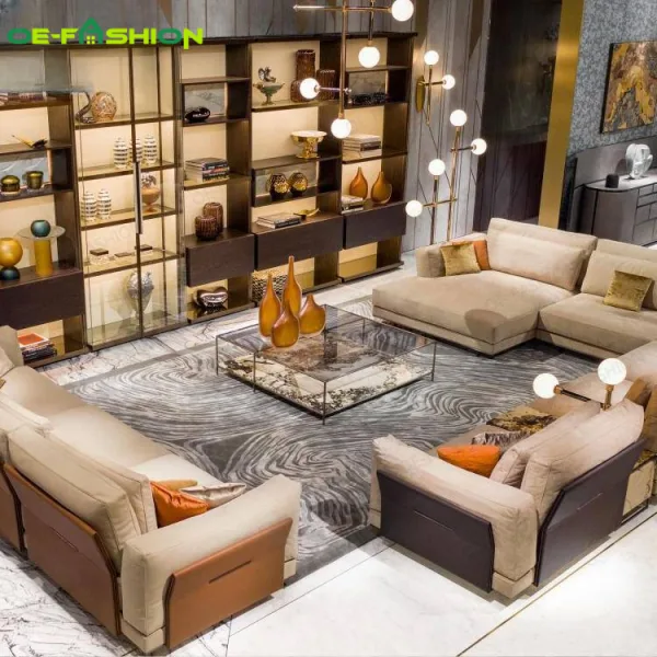 Luxury Stainless Steel Glass Coffee Table - Image 2