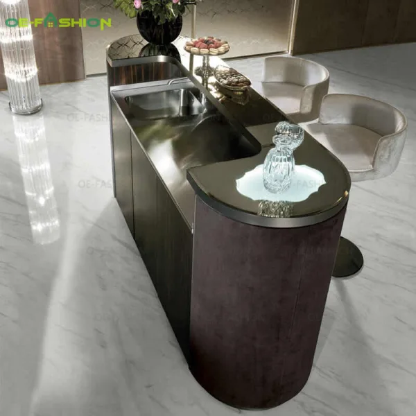 Luxury stainless steel high bar table - Image 3
