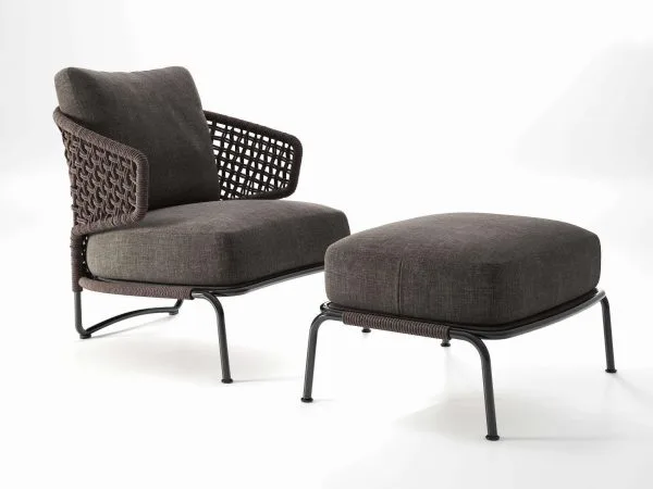 Luxury High end poly cord weaving sofa chair