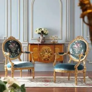 Luxury Golden accent leisure chair